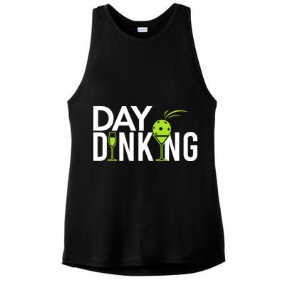 Day Dinking Drinking Pickleball Ladies PosiCharge Tri-Blend Wicking Tank