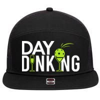 Day Dinking Drinking Pickleball 7 Panel Mesh Trucker Snapback Hat