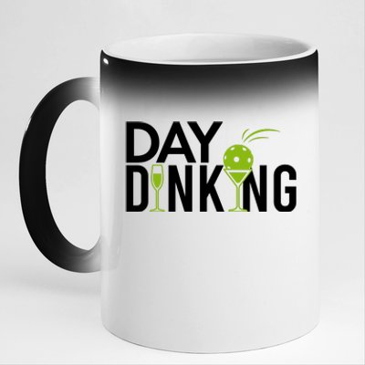 Day Dinking Drinking Pickleball 11oz Black Color Changing Mug