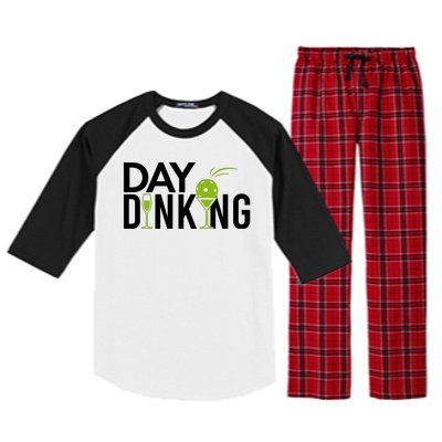 Day Dinking Drinking Pickleball Raglan Sleeve Pajama Set