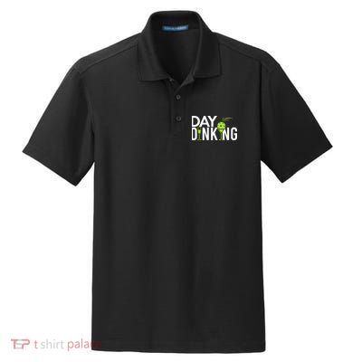 Day Dinking Drinking Pickleball Dry Zone Grid Polo