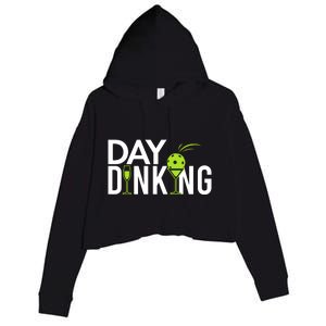 Day Dinking Drinking Pickleball Crop Fleece Hoodie