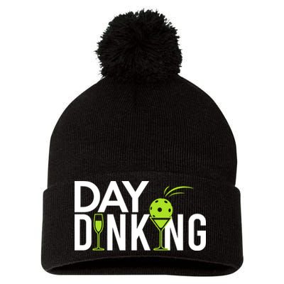 Day Dinking Drinking Pickleball Pom Pom 12in Knit Beanie