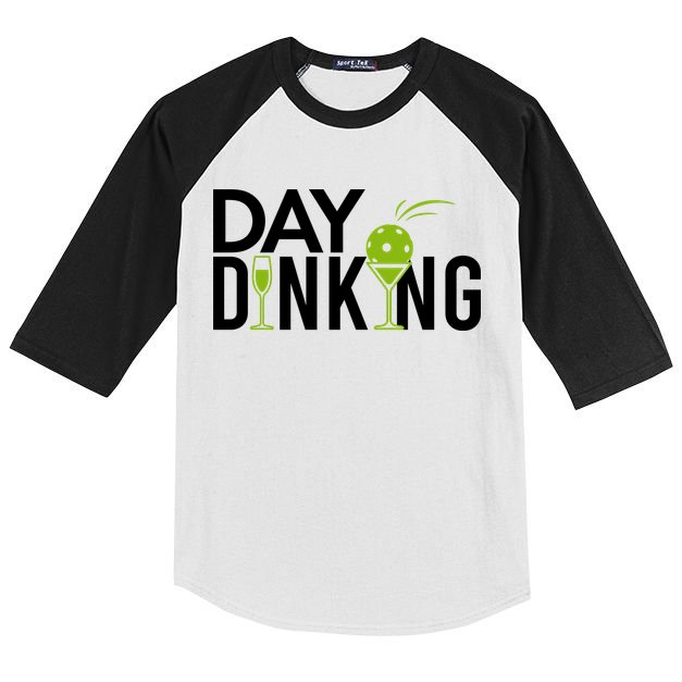 Day Dinking Drinking Pickleball Kids Colorblock Raglan Jersey
