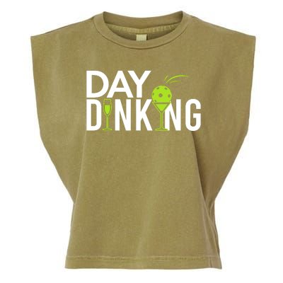 Day Dinking Drinking Pickleball Garment-Dyed Women's Muscle Tee