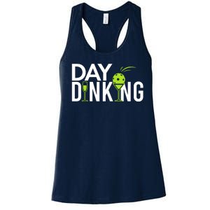 Day Dinking Drinking Pickleball Women's Racerback Tank