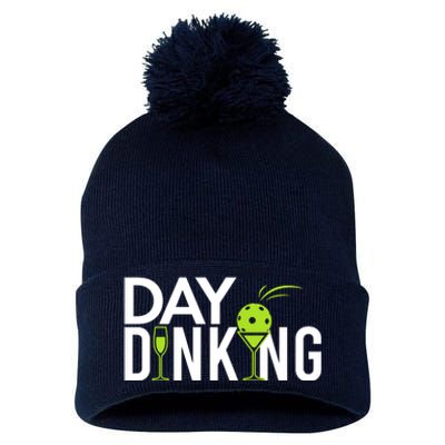 Day Dinking Drinking Pickleball Pom Pom 12in Knit Beanie