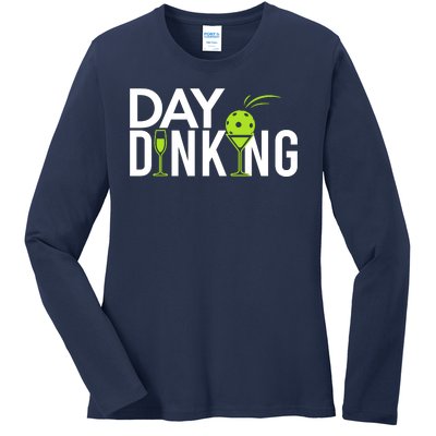 Day Dinking Drinking Pickleball Ladies Long Sleeve Shirt