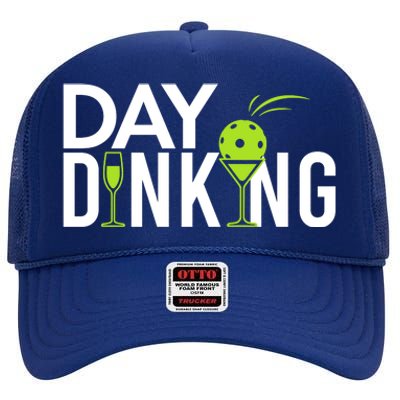 Day Dinking Drinking Pickleball High Crown Mesh Back Trucker Hat