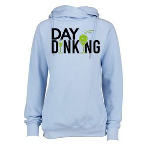 Day Dinking Drinking Pickleball Womens Funnel Neck Pullover Hood