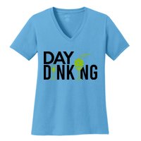 Day Dinking Drinking Pickleball Women's V-Neck T-Shirt