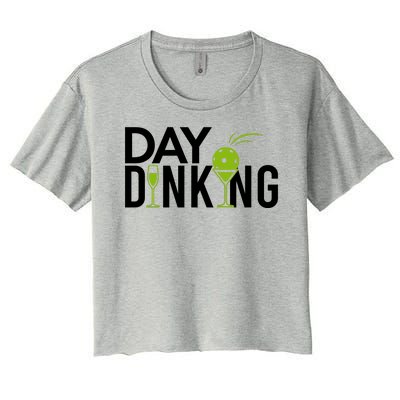 Day Dinking Drinking Pickleball Women's Crop Top Tee