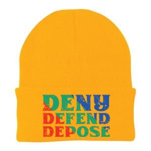 Deny Defend Depose Knit Cap Winter Beanie