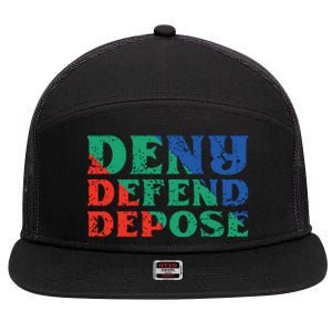 Deny Defend Depose 7 Panel Mesh Trucker Snapback Hat