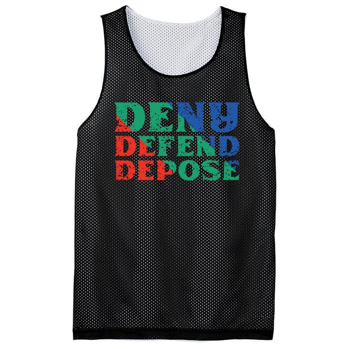 Deny Defend Depose Mesh Reversible Basketball Jersey Tank