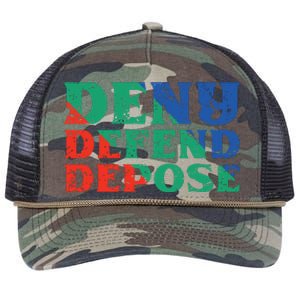 Deny Defend Depose Retro Rope Trucker Hat Cap