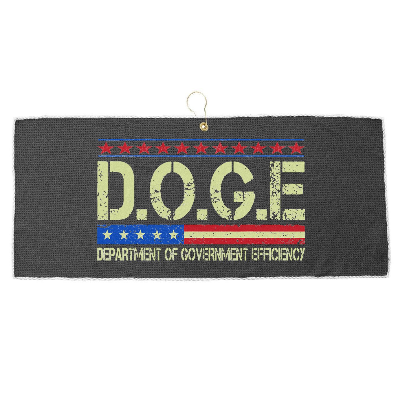 Doge Doge Department Of Government Efficiency Large Microfiber Waffle Golf Towel