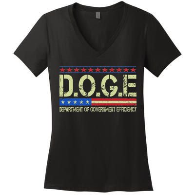 Doge Doge Department Of Government Efficiency Women's V-Neck T-Shirt