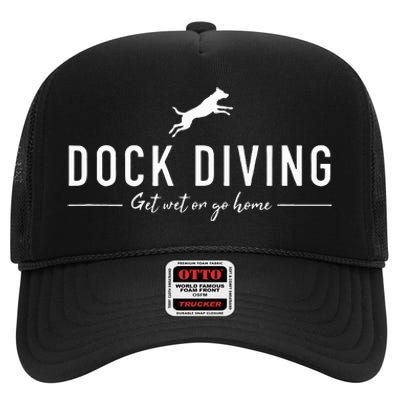 Dock Diving Dock Jumping Dog Sports High Crown Mesh Back Trucker Hat