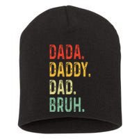 Dada Daddy Dad Bruh Fathers Day Vintage Funny Father Short Acrylic Beanie