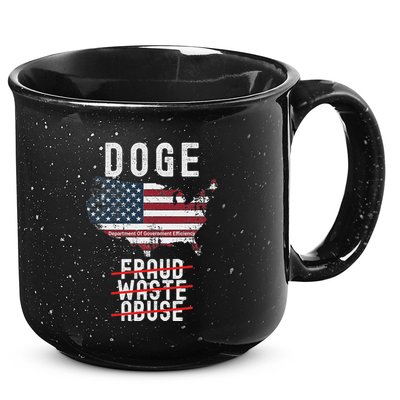 Doge D.O.G.E. Department Of Government Efficiency 15oz Campfire Ceramic Mug