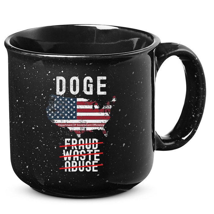 Doge D.O.G.E. Department Of Government Efficiency 15oz Campfire Ceramic Mug