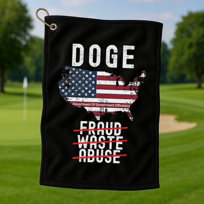 Doge D.O.G.E. Department Of Government Efficiency Golf Towel