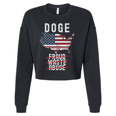 Doge D.O.G.E. Department Of Government Efficiency Cropped Pullover Crew
