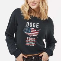 Doge D.O.G.E. Department Of Government Efficiency Cropped Pullover Crew
