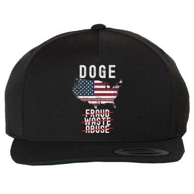 Doge D.O.G.E. Department Of Government Efficiency Wool Snapback Cap
