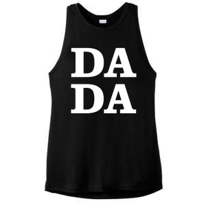 Da Da Dad Funny Fathers Day Ladies PosiCharge Tri-Blend Wicking Tank