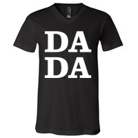 Da Da Dad Funny Fathers Day V-Neck T-Shirt