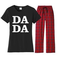 Da Da Dad Funny Fathers Day Women's Flannel Pajama Set