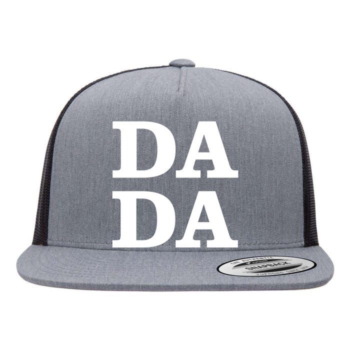 Da Da Dad Funny Fathers Day Flat Bill Trucker Hat