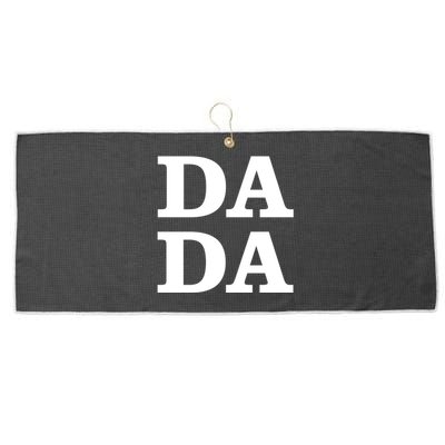 Da Da Dad Funny Fathers Day Large Microfiber Waffle Golf Towel