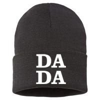 Da Da Dad Funny Fathers Day Sustainable Knit Beanie