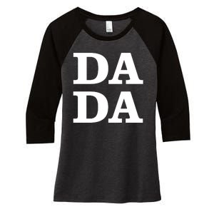 Da Da Dad Funny Fathers Day Women's Tri-Blend 3/4-Sleeve Raglan Shirt