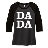 Da Da Dad Funny Fathers Day Women's Tri-Blend 3/4-Sleeve Raglan Shirt