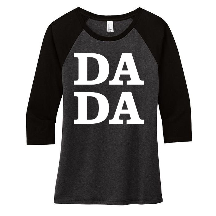 Da Da Dad Funny Fathers Day Women's Tri-Blend 3/4-Sleeve Raglan Shirt