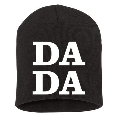 Da Da Dad Funny Fathers Day Short Acrylic Beanie