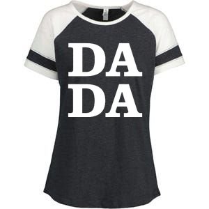 Da Da Dad Funny Fathers Day Enza Ladies Jersey Colorblock Tee