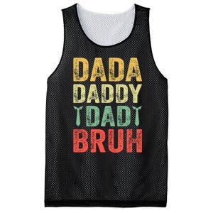 Dada Daddy Dad Bruh Happy Fathers Day Funny Gift Mesh Reversible Basketball Jersey Tank