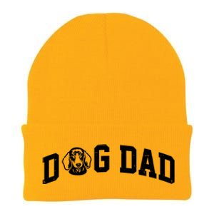 Dog Dad Dachshund Gift For Dad Knit Cap Winter Beanie