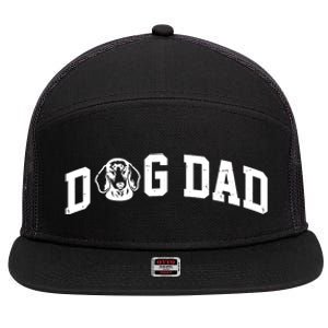 Dog Dad Dachshund Gift For Dad 7 Panel Mesh Trucker Snapback Hat