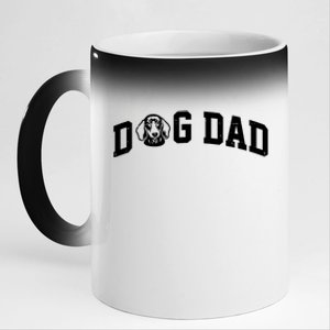 Dog Dad Dachshund Gift For Dad 11oz Black Color Changing Mug