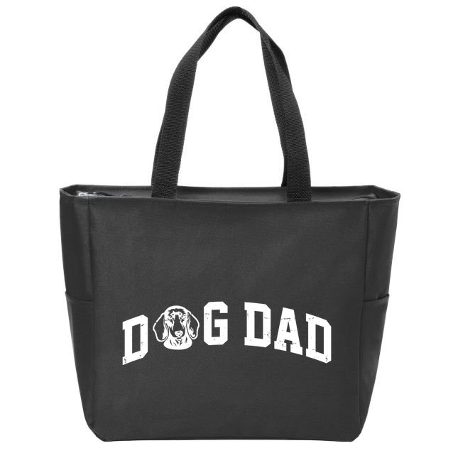 Dog Dad Dachshund Gift For Dad Zip Tote Bag