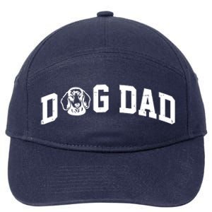 Dog Dad Dachshund Gift For Dad 7-Panel Snapback Hat