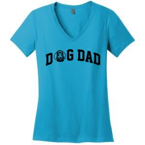 Dog Dad Dachshund Gift For Dad Women's V-Neck T-Shirt