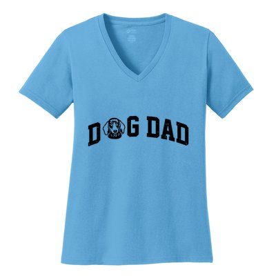 Dog Dad Dachshund Gift For Dad Women's V-Neck T-Shirt