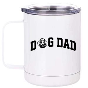 Dog Dad Dachshund Gift For Dad 12 oz Stainless Steel Tumbler Cup